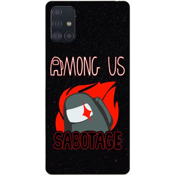 

Силиконовый чехол бампер Candy для Samsung A51 с рисунком Саботаж Among Us