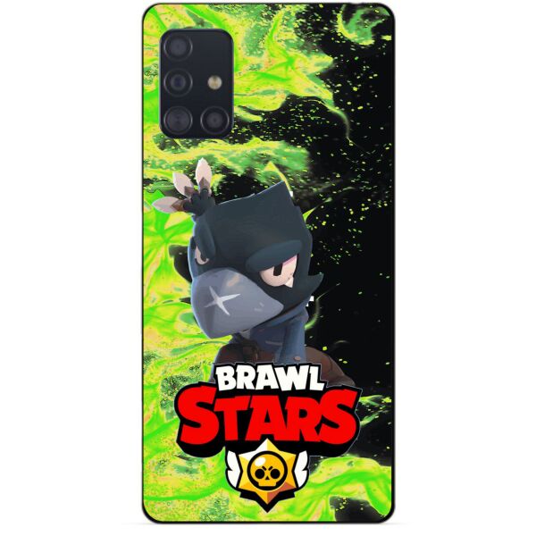 

Силиконовый чехол бампер Candy для Samsung A71 Galaxy A715 с Героем Brawl Stars Ворон