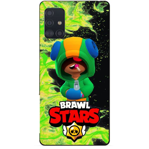 

Силиконовый чехол бампер Candy для Samsung A71 Galaxy A715 с Героем Brawl Stars Леон