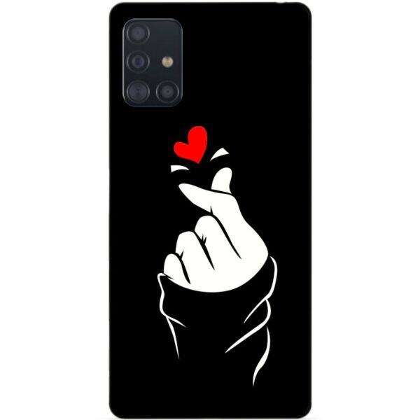 

Силиконовый чехол бампер Candy для Samsung A71 Galaxy A715 с рисунком Знак любви