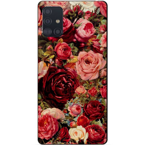 

Силиконовый чехол бампер Candy для Samsung A71 Galaxy A715 с рисунком Красные розы