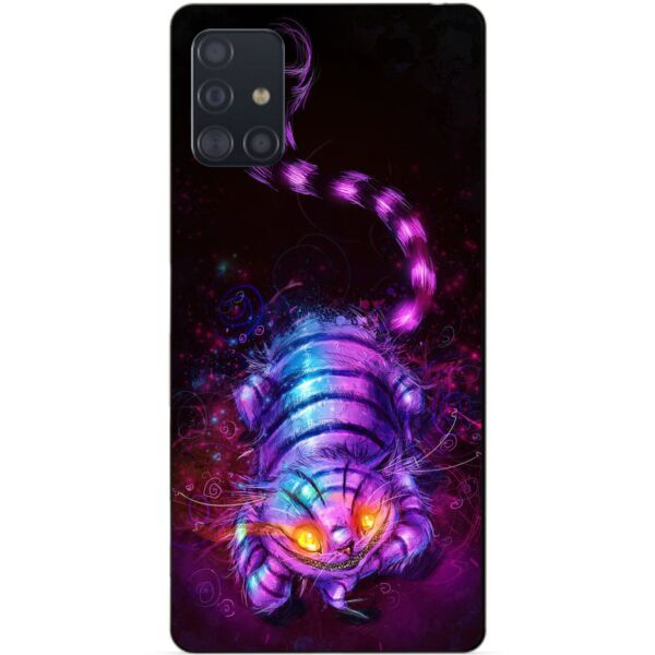 

Силиконовый чехол бампер Candy для Samsung A71 Galaxy A715 с рисунком Чеширский кот
