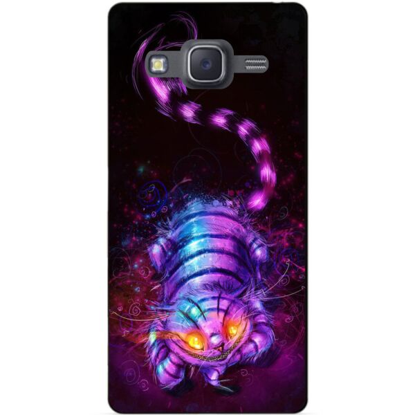 

Силиконовый чехол бампер Candy для Samsung Galaxy J1 J100 с рисунком Чеширский кот