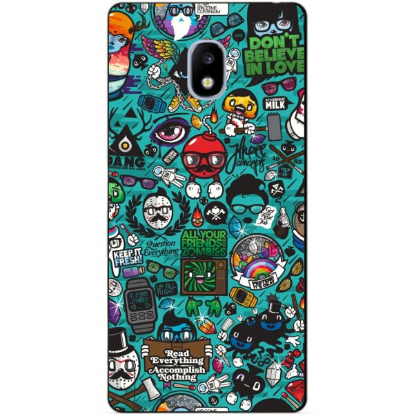 

Силиконовый чехол бампер Candy для Samsung J330 Galaxy J3 2017 года с рисунком Стикеры