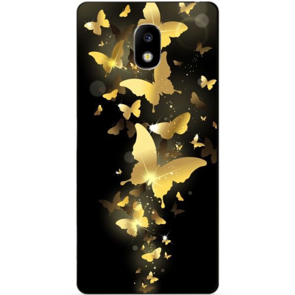 

Силиконовый чехол бампер Candy для Samsung J5 2017 Galaxy J530 с рисунком Золотые бабочки