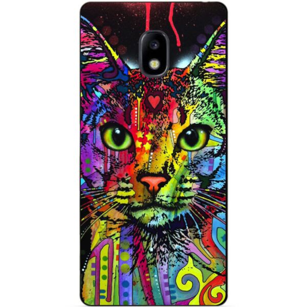 

Силиконовый чехол бампер Candy для Samsung J730 Galaxy J7 2017 года с рисунком Неоновый кот
