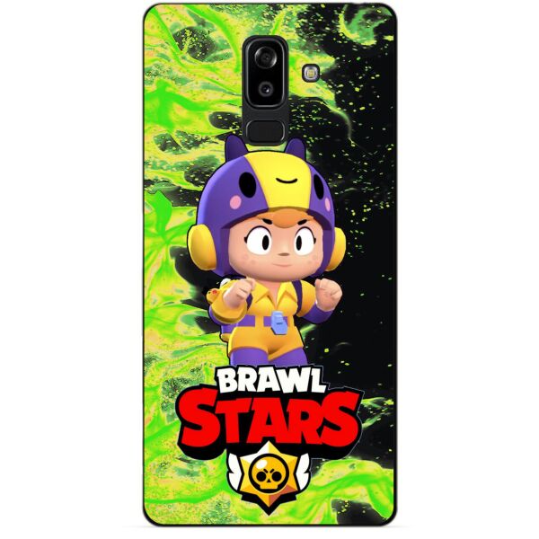 

Силиконовый чехол бампер Candy для Samsung J8 Galaxy J810 с Героем Brawl Stars Беа