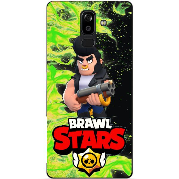 

Силиконовый чехол бампер Candy для Samsung J8 Galaxy J810 с Героем Brawl Stars Булл