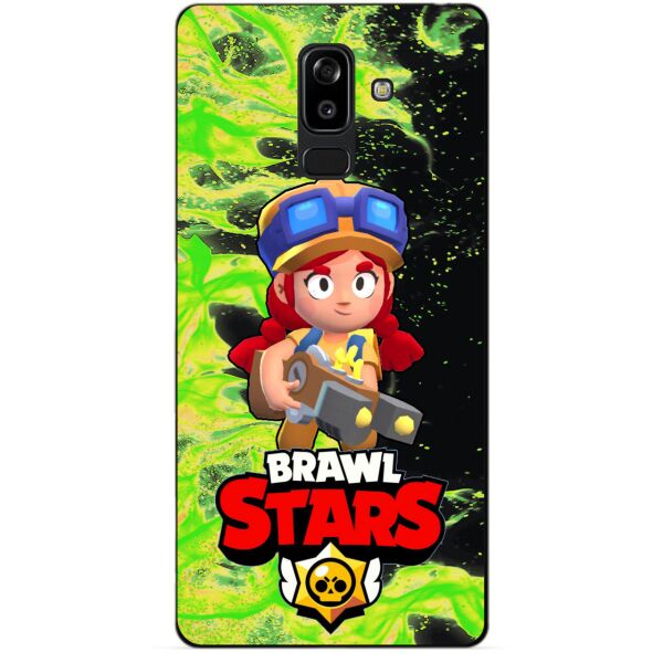 

Силиконовый чехол бампер Candy для Samsung J8 Galaxy J810 с Героем Brawl Stars Джесси