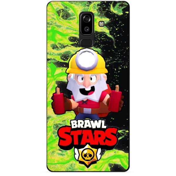 

Силиконовый чехол бампер Candy для Samsung J8 Galaxy J810 с Героем Brawl Stars Динамайк