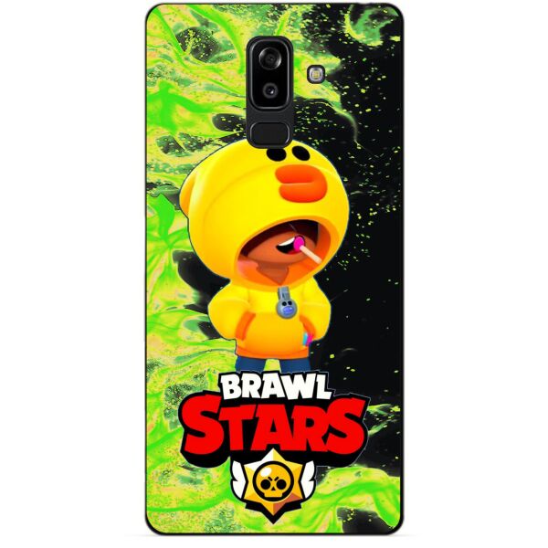 

Силиконовый чехол бампер Candy для Samsung J8 Galaxy J810 с Героем Brawl Stars Леон утка