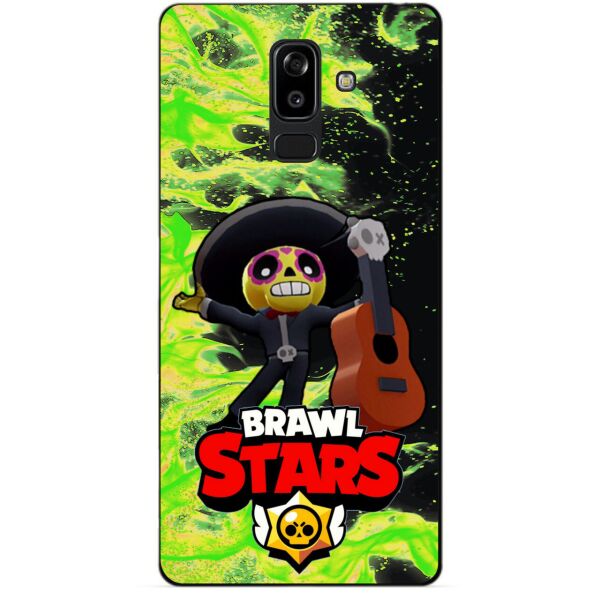

Силиконовый чехол бампер Candy для Samsung J8 Galaxy J810 с Героем Brawl Stars Поко
