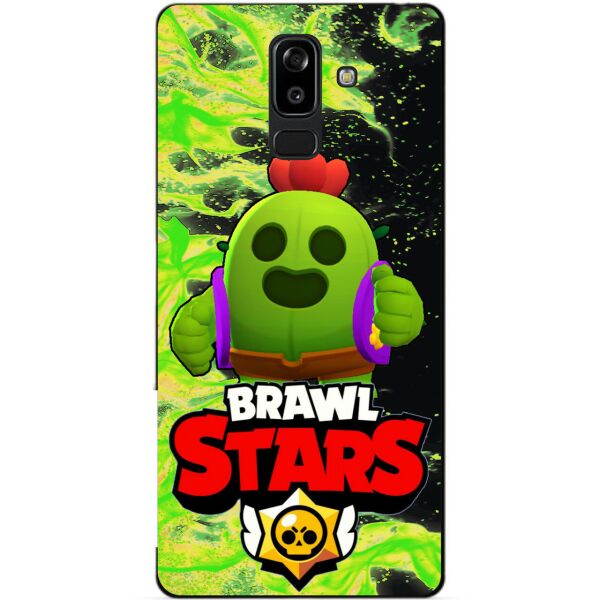 

Силиконовый чехол бампер Candy для Samsung J8 Galaxy J810 с Героем Brawl Stars Спайк
