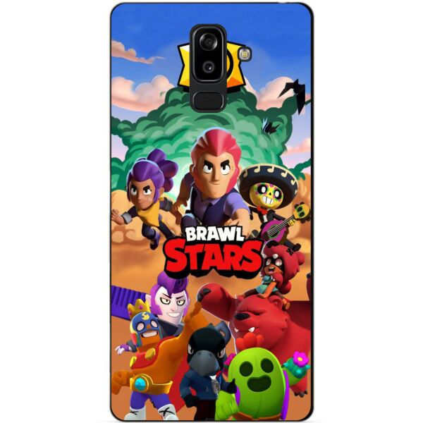 

Силиконовый чехол бампер Candy для Samsung J8 Galaxy J810 с рисунком Brawl Stars