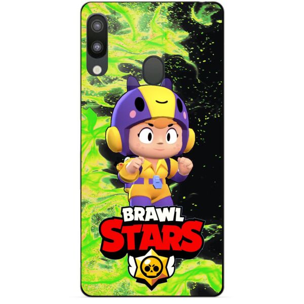 

Силиконовый чехол бампер Candy для Samsung M20 2019 Galaxy M205f с Героем Brawl Stars Беа