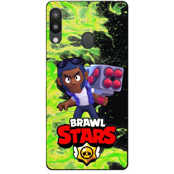 

Силиконовый чехол бампер Candy для Samsung M20 2019 Galaxy M205f с Героем Brawl Stars Брок