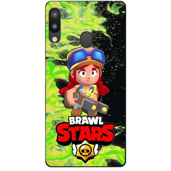

Силиконовый чехол бампер Candy для Samsung M20 2019 Galaxy M205f с Героем Brawl Stars Джесси