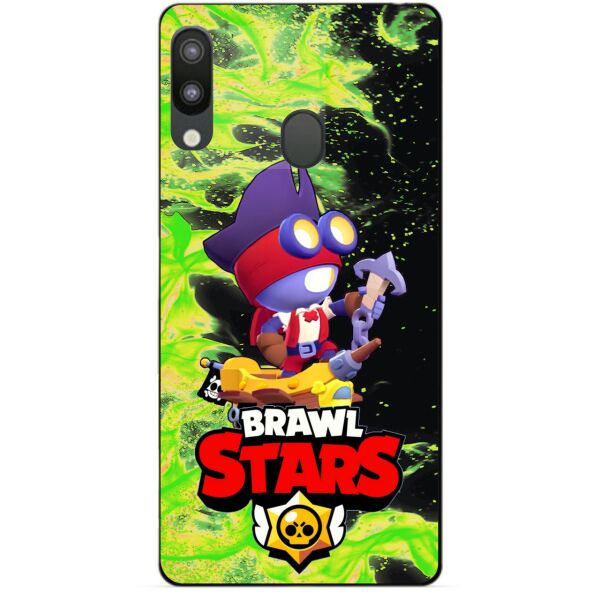 

Силиконовый чехол бампер Candy для Samsung M20 2019 Galaxy M205f с Героем Brawl Stars Карл пират