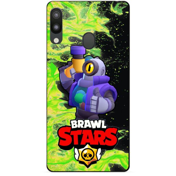 

Силиконовый чехол бампер Candy для Samsung M20 2019 Galaxy M205f с Героем Brawl Stars Рико