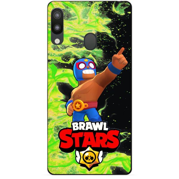 

Силиконовый чехол бампер Candy для Samsung M20 2019 Galaxy M205f с Героем Brawl Stars Эль Примо