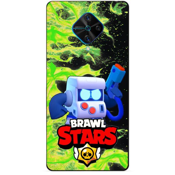 

Силиконовый чехол бампер Candy для Vivo V17 с Героем Brawl Stars 8-Бит