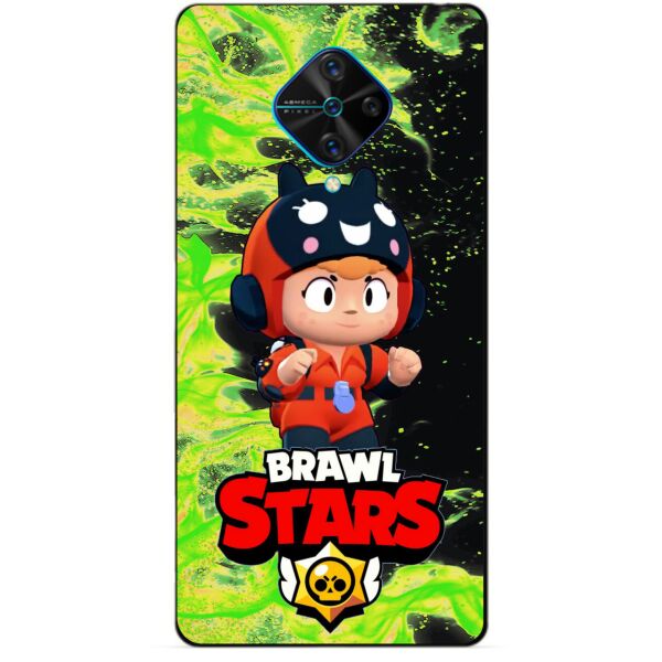 

Силиконовый чехол бампер Candy для Vivo V17 с Героем Brawl Stars Беа снайпер