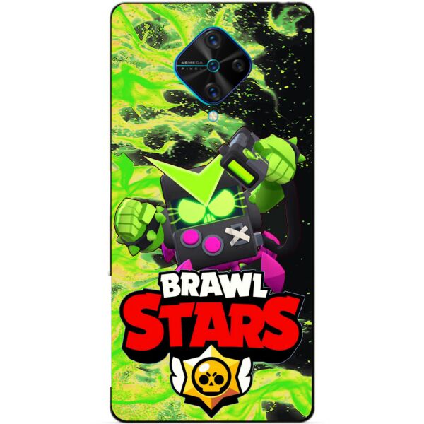 

Силиконовый чехол бампер Candy для Vivo V17 с Героем Brawl Stars Вирус Бит