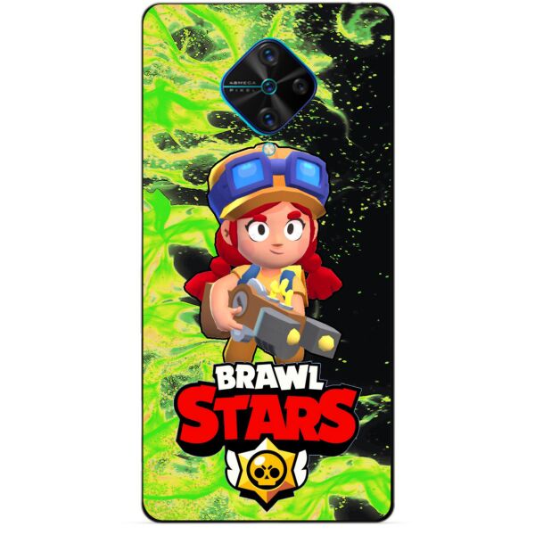 

Силиконовый чехол бампер Candy для Vivo V17 с Героем Brawl Stars Джесси