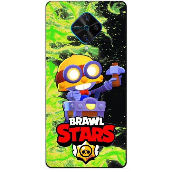 

Силиконовый чехол бампер Candy для Vivo V17 с Героем Brawl Stars Карл