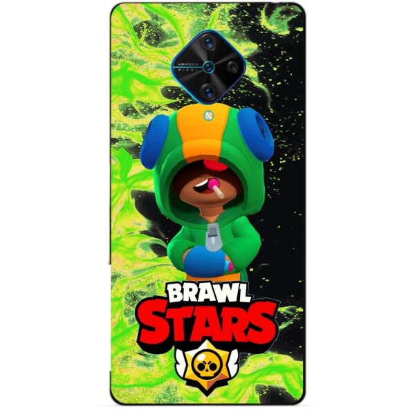 

Силиконовый чехол бампер Candy для Vivo V17 с Героем Brawl Stars Леон