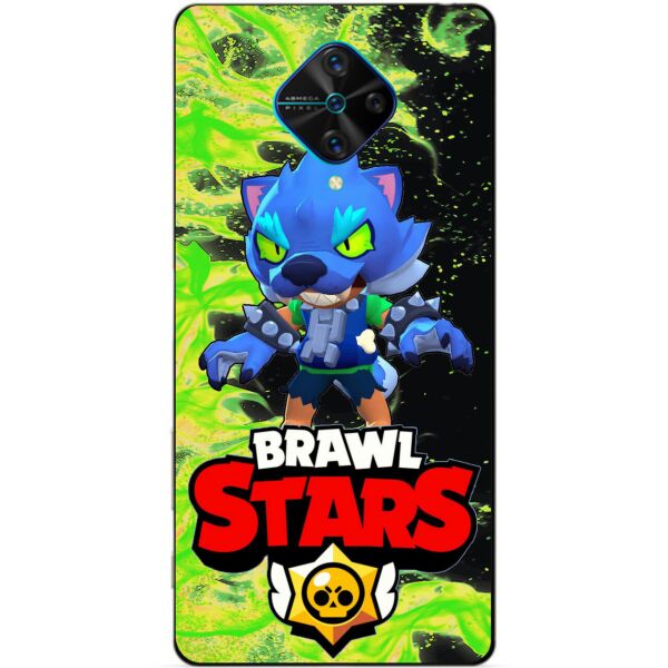 

Силиконовый чехол бампер Candy для Vivo V17 с Героем Brawl Stars Леон оборотень