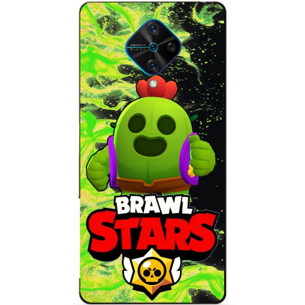 

Силиконовый чехол бампер Candy для Vivo V17 с Героем Brawl Stars Спайк