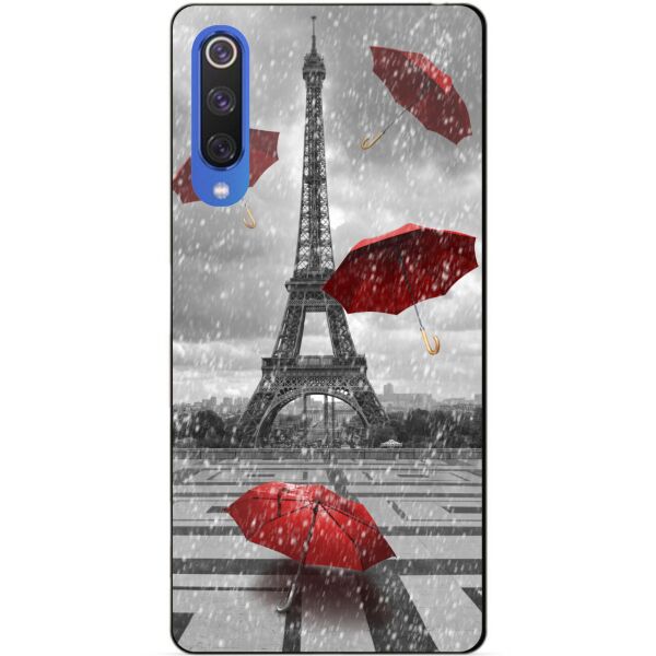 

Силиконовый чехол бампер Candy для Xiaomi Mi 9 SE с рисунком Дождь в Париже
