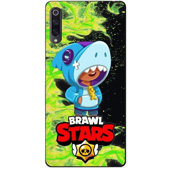 

Силиконовый чехол бампер Candy для Xiaomi Mi 9 с Героем Brawl Stars Леон акула