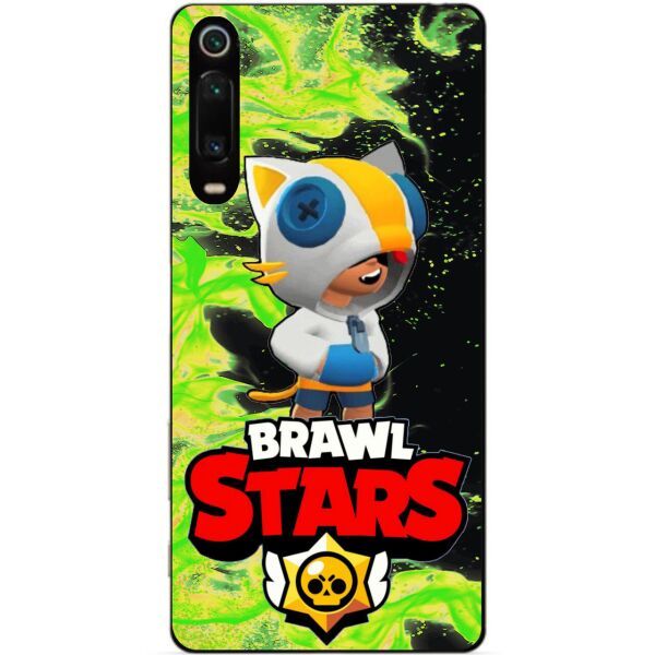 

Силиконовый чехол бампер Candy для Xiaomi Mi 9t / K20 с Героем Brawl Stars Леон кот