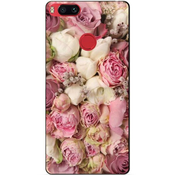 

Силиконовый чехол бампер Candy для Xiaomi Mi A1 Пионы Розовые
