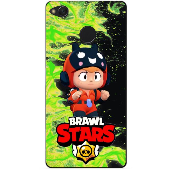 

Силиконовый чехол бампер Candy для Xiaomi Redmi 4x с Героем Brawl Stars Беа Снайпер