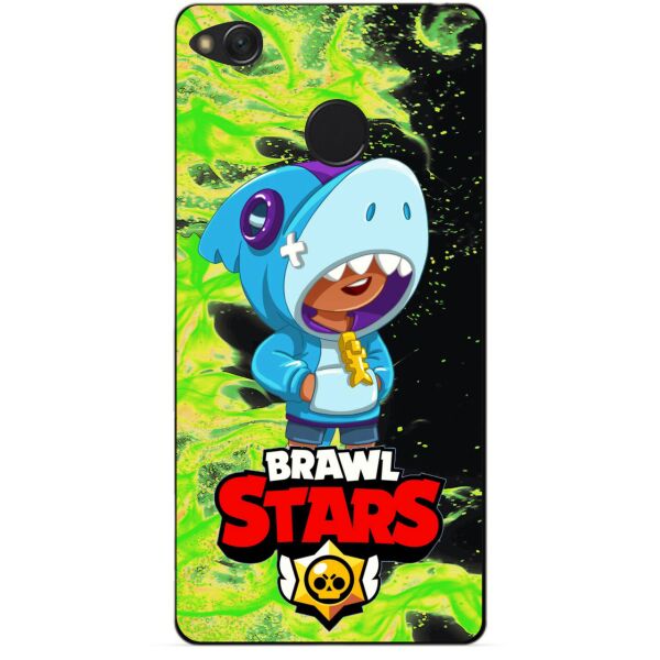 

Силиконовый чехол бампер Candy для Xiaomi Redmi 4x с Героем Brawl Stars Леон акула