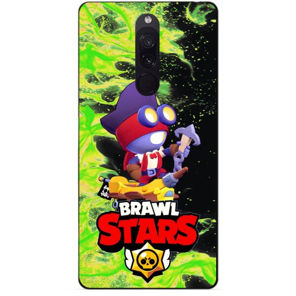 

Силиконовый чехол бампер Candy для Xiaomi Redmi 8 с Героем Brawl Stars Карл пират
