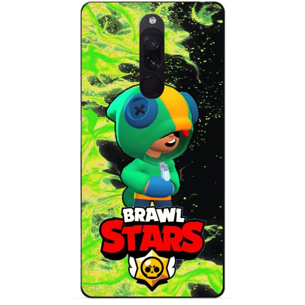 

Силиконовый чехол бампер Candy для Xiaomi Redmi 8 с Героем Brawl Stars Леон Brawl