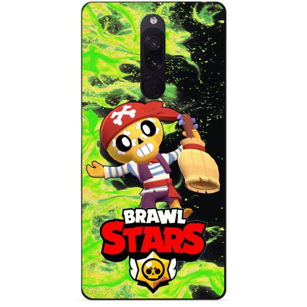 

Силиконовый чехол бампер Candy для Xiaomi Redmi 8 с Героем Brawl Stars Поко пират