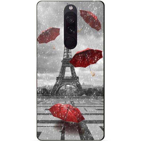 

Силиконовый чехол бампер Candy для Xiaomi Redmi 8 с рисунком Дождь в Париже