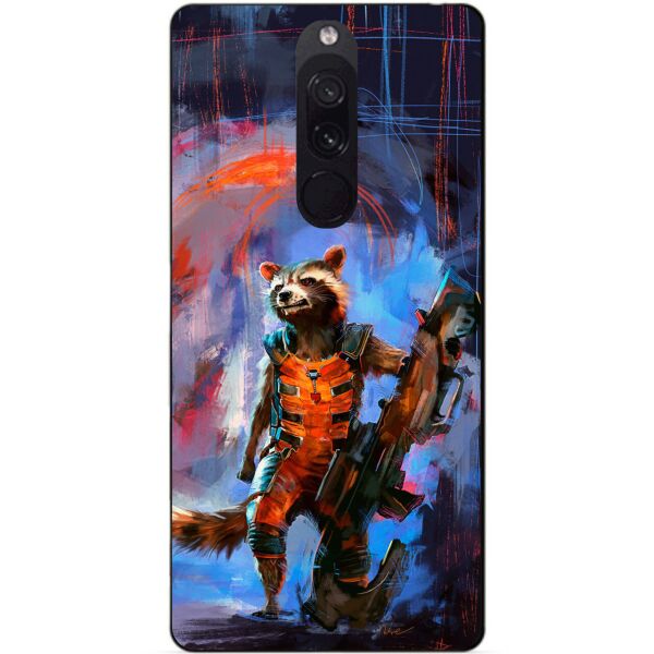 

Силиконовый чехол бампер Candy для Xiaomi Redmi 8 с рисунком Реактивный Енот
