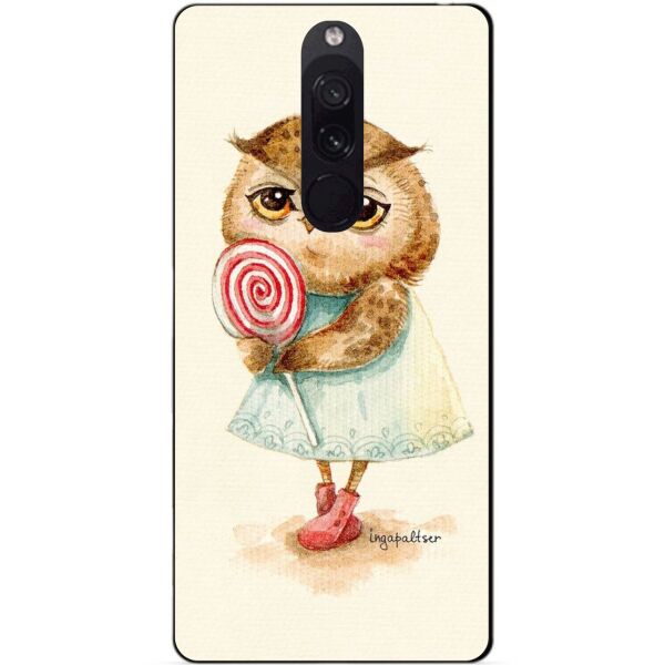 

Силиконовый чехол бампер Candy для Xiaomi Redmi 8 с рисунком Сова с конфетой