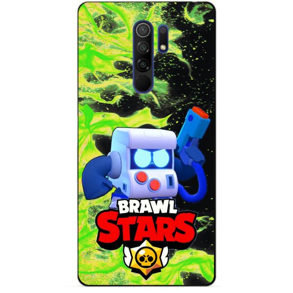 

Силиконовый чехол бампер Candy для Xiaomi Redmi 9 с Героем Brawl Stars 8-Бит