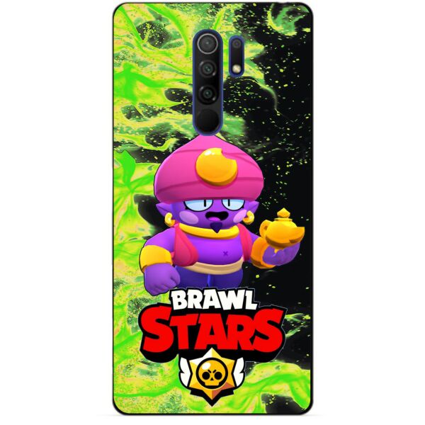 

Силиконовый чехол бампер Candy для Xiaomi Redmi 9 с Героем Brawl Stars Джин