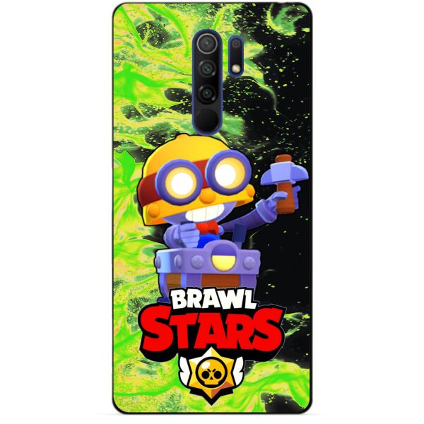 

Силиконовый чехол бампер Candy для Xiaomi Redmi 9 с Героем Brawl Stars Карл