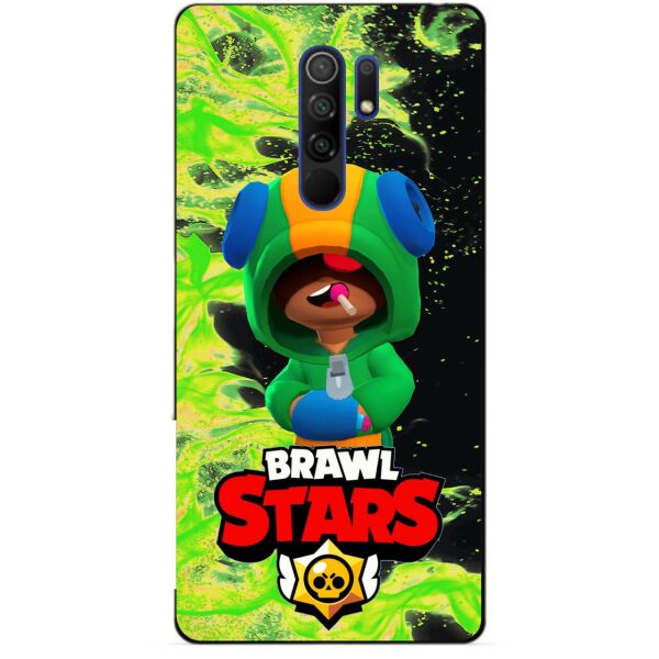 

Силиконовый чехол бампер Candy для Xiaomi Redmi 9 с Героем Brawl Stars Леон