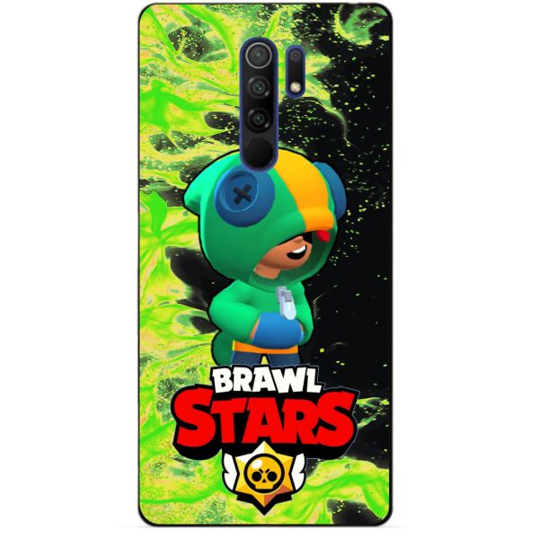 

Силиконовый чехол бампер Candy для Xiaomi Redmi 9 с Героем Brawl Stars Леон Бравл