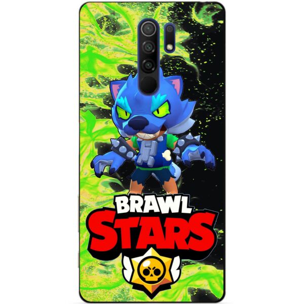 

Силиконовый чехол бампер Candy для Xiaomi Redmi 9 с Героем Brawl Stars Леон оборотень